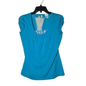 Maurices Blue Babydoll Scoop Neck Top and Floral Racerback Tank Size M Y2K 2000s